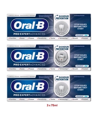 ORAL-B Oral B Pro Expert Advanced Extra Whitening Zahnpasta Spearmint - (3er Pack x 75ml)