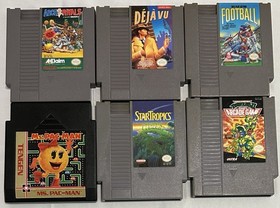 Nintendo NES Game Lot of 6 Arch Rivals, Deja Vu, Ms Pac-Man, RARE - Tested&hellip;