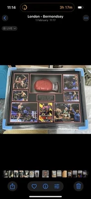 Authenticated Framed And Signed Tyson Fury Boxing Glove From Fury Wilder 2 Fight - Image 1 of 2