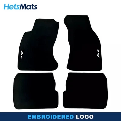 For Audi A6 C5 S6 RS6 1997-2004 Quality Black Velour Carpet Car Floor Mats Liner - Image 1 of 4