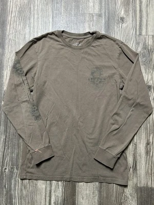 Camisa Colectiva Sullen Art Para Hombre Pequeña Marrón Premium Manga Larga Gráfico Calavera Foto 1 de 4