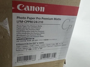 Canon Photo Paper Pro Premium Matte 24"x 100' Roll - New w/ Small Tear - Picture 1 of 10