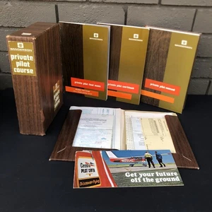 1972 Jeppesen Sanderson Private Pilot Basic Course Manual Workbook Reference Set - Picture 1 of 24
