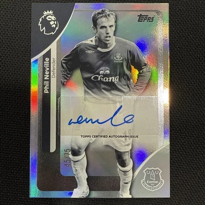 Phil Neville Auto Numbered /75 Topps Premier League 2026 Hobby Everton,Man utd - Image 1 of 4