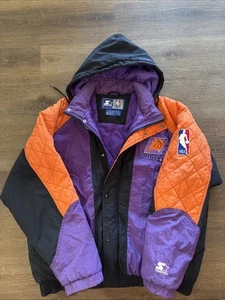 Vintage 90’s NBA Phoenix Suns Starter Puffer Jacket Size XL - Picture 1 of 9
