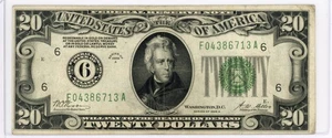 1928 A $20 FEDERAL RESERVE NOTE GOLD ON DEMAND ATLANTA VF - Picture 1 of 2
