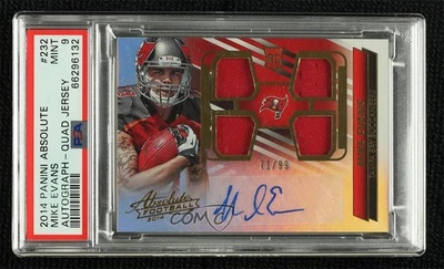 2014 Absolute Premiere Materials Autos /99 Mike Evans #232 PSA 9 MINT Rookie RC - Image 1 of 2