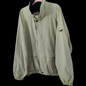 Dockers Golf Performance Jacket 2XLT Zip Snap Khaki Softshell Mesh Pockets VTG - Picture 1 of 8