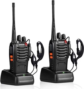 Walkie Talkies Radios bidireccionales recargables de largo alcance con auriculares, 2 vías - Imagen 1 de 8
