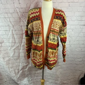 vintage westbound Colorful Patterned Cardigan Sweater sz M - Picture 1 of 9
