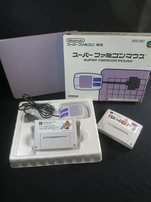 Mouse Super Famicom Mario Paint wario SNES SFC Nintendo autentico testato in ... - Immagine 1 di 4