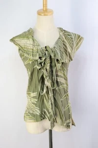 Gucci Green Silk Sleeveless Top 094 6487 - Picture 1 of 7