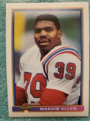 1991 BOWMAN MARVIN ALLEN #327 NEW ENGLAND PATRIOTS  - Image 1 of 4