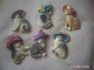 Cats With Hats Magnets. - Picture 1 of 7
