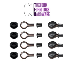 Pack de 8 tachuelas y cojines florentinos de bronce para banjo de vidrio - Imagen 1 de 1