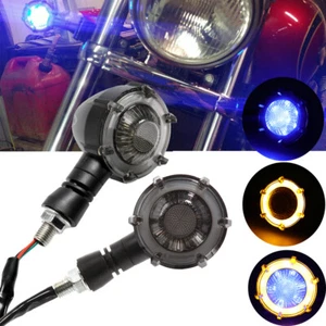 2x Luces de señal de giro fluidas para Kawasaki VN Vulcan Classic Nomad Drifter 1500 - Imagen 1 de 11
