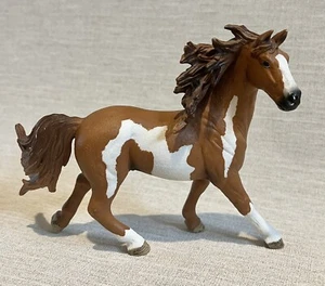 Schleich Pinto Stallion Male Chestnut Brown White Horse 2014 Figure Running Toy - Picture 1 of 8
