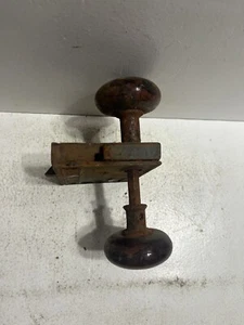 - Porcelain Door Knobs And Mortise Lock Antique Hardware Salvage No Key - Picture 1 of 12