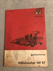 Betriebsanleitung MF Massey Ferguson Mähdrescher MF 87 1965 - Bild 1 von 1