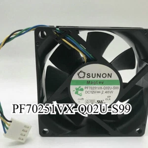 1PCS SUNON Fan PF70251VX-Q02U-S99 DC12V 2.46W 4 Wire cooling fan 7025 7CM - Afbeelding 1 van 2