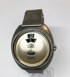 HOGA Jump Hour Directime Automatic Watch. 38mm. Silver Dial. 1960`s. Men's. - Picture 1 of 8