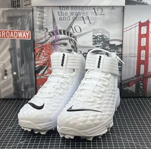 NIKE Force Savage Pro 2 White BV5448-101 Football Cleats Men's Size 15 NEW - Picture 1 of 11