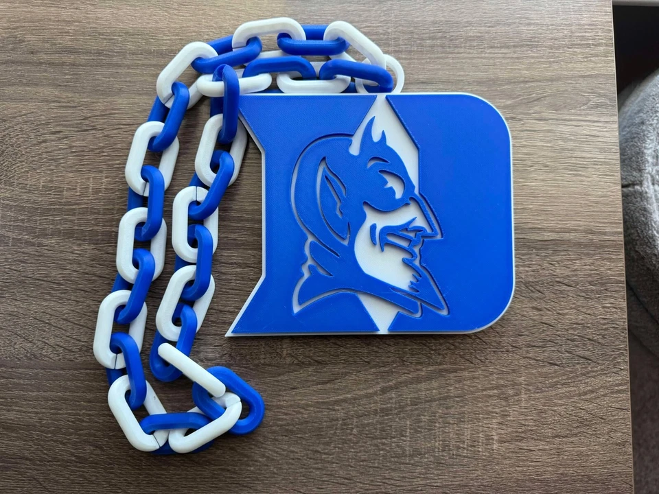 Duke Blue Devils Oversized Necklace, Hype Chain [Made To Order] - Image 1 of 4