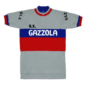 MAGLIA GAZZOLA Ciclismo Vintage Cycle Bike Jersey Made in Italy - Imagen 1 de 6