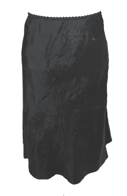 Nueva Falda Sastre B. Musgo 100% Seda Bordada Negra 8 Foto 1 de 4
