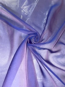 1 mtr two tone cadbury purple cationic bridal dress chiffon fabric..58”wide - Picture 1 of 2