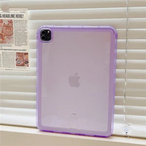 Candy Color Clear Case For iPad 10th 10.9 Air 5/4 9th 8th Pro 11 Bumper Cover - Picture 1 of 31