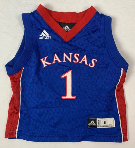 Vintage Kansas Jayhawks Jersey NCAA Basketball Toddler Size 2T Boys Kids adidas Cover