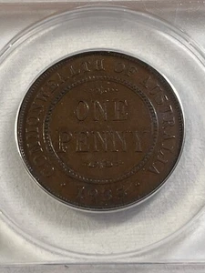 1935 Australia 1 Large Penny Graded AU 55 by ANACS - Picture 1 of 4