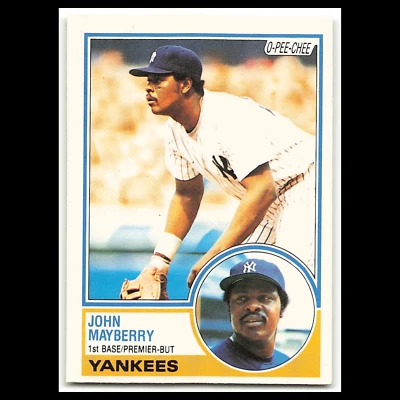 John Mayberry #45 1983 O-Pee-Chee New York Yankees Baseball Card MLB NM Foto 1 de 3