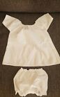 American Girl White Short Sleeve Peasant Top Fits 18"  & Bloomers  - EUC