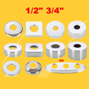 Tap Pipe Collars Cover Stainless Steel Pipe Shroud Faucet Covers Valve Decor Cap - Picture 1 of 31