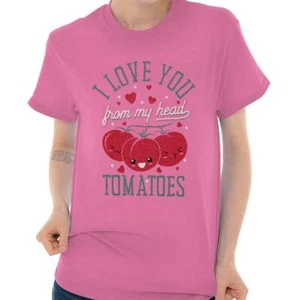 Funny Romantic Valentine's Day Gift Food Pun Womens Graphic Crewneck T Shirt Tee - Picture 1 of 8