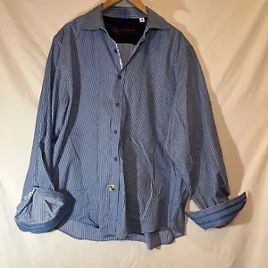 Robert Graham Men's 3XL Shirt Geometric Print Colorful Vintage Blue Size XXXL - Picture 1 of 7
