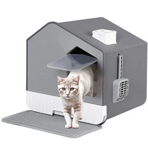 Extra Large Enclosed Cat Litter Box w/Mat & Litter Scoop Odorless Anti-Splashing - Picture 1 of 24