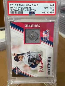Ryan Weathers - 2018 - Panini USA Stars & Stripes - Button - AUTO - 2/8 - Picture 1 of 3