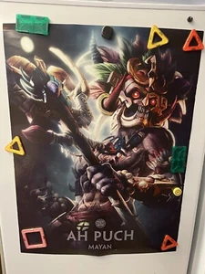Poster Ah Push Mayan Game Original Paper Game Promotional 19x25” Xbox - Picture 1 of 9
