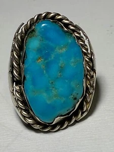 Türkis Ring Navajo Südwesten Stammes Sterlingsilber Damen - Bild 1 von 12