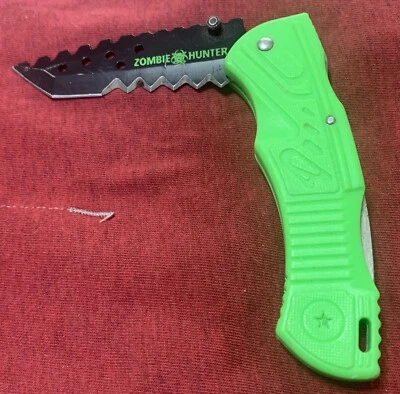 Navaja de Bolsillo Zombie Killer Wicked Serrated Tanto Blade Foto 1 de 3