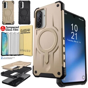 For Samsung Galaxy A26 5G Dual Layer Case Magnetic Hard Cover / Screen Protector - Picture 1 of 35