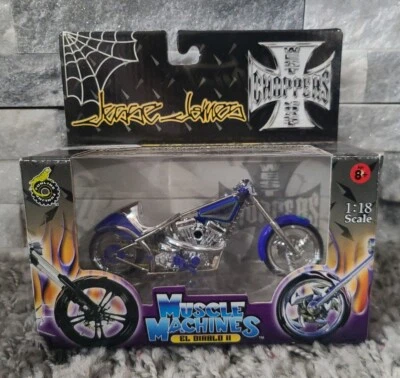 Muscle Machines West Coast Choppers Jesse James El Diablo II Motorcycle 1:18 - Image 1 of 4