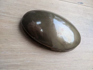 Brass oval snuff or tobacco box - Picture 1 of 6