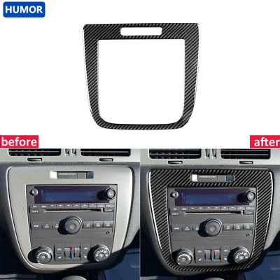 Cubierta de panel de CD de consola central de fibra de carbono real para Chevrolet Impala 06-13 Foto 1 de 4