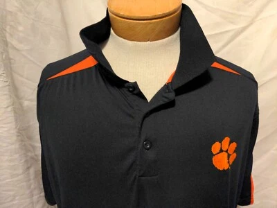 2XXL Clemson Tigers Golf Polo Black Orange Shirt J.America  - Image 1 of 4