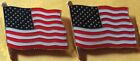 (2) Usa Flag Lapel Or Hat Pins - Quality Jewelry  Item - Free Shipping