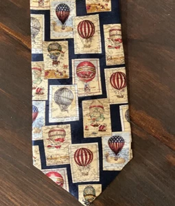 "Corbata Tango Max Raab Serie Americana Globos Aerostáticos Seda EE. UU. 4""x 59" - Imagen 1 de 5